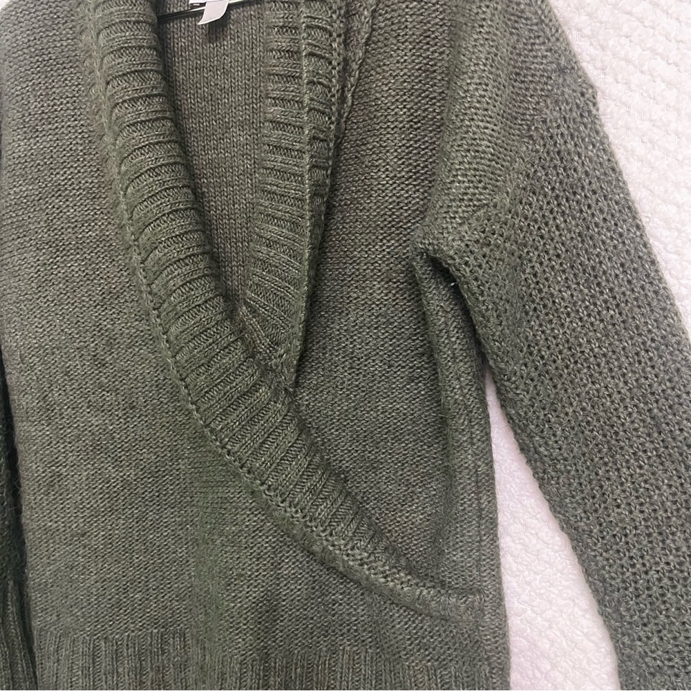 Ann Taylor LOFT Wool Alpaca Blend Sweater Shawl Collar Pullover Large - Picture 6 of 9